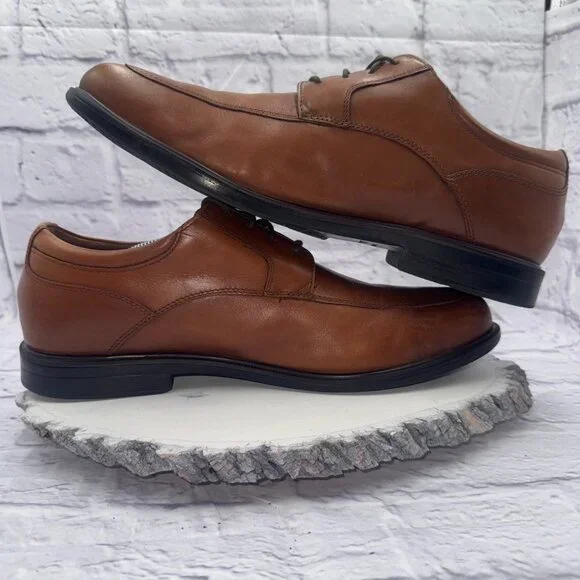 Rockport Hydro-Shield Waterproof Men's Oxford Leather Shoes Sz 12 Brown - Picture 10 of 12